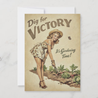 Cartão De Notas Cartaz de Jardim de Vitória Vintage