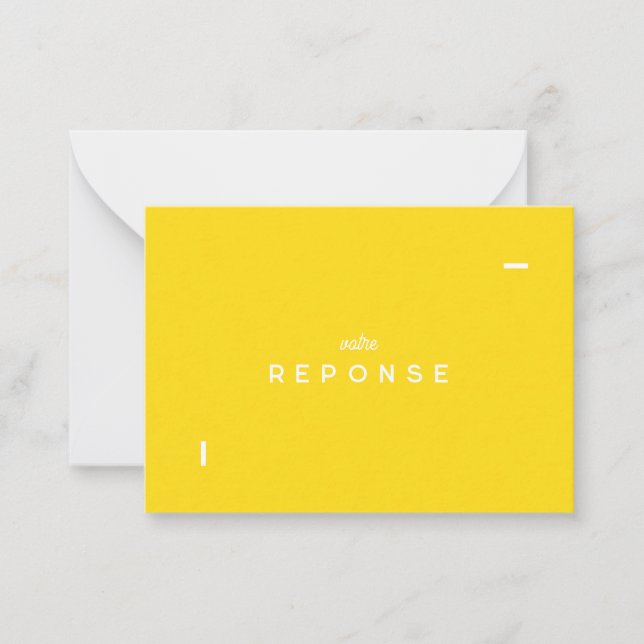 Cartão De Notas Carte réponse Colorus - Jaune Citron (Frente)