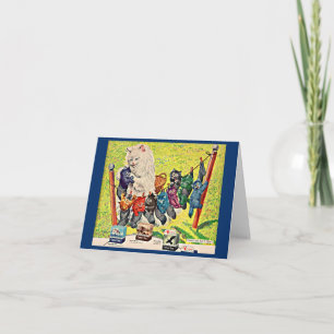 Cartão De Notas Carter's Ink and mama cat and kittens