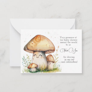 Cartão De Notas Cartografia de Mushroom Obrigado