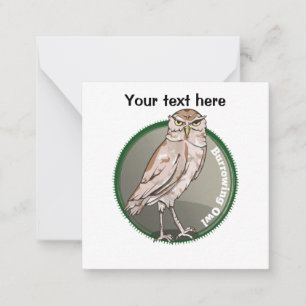 Cartão De Notas Cartoon Burrowing Owl
