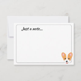 Cartão De Notas Cartoon Corgi Custom Just a Note