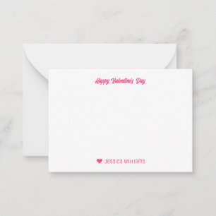 Cartão De Notas Cartoon de Sapo Fofo Padrão de Coração Dia dos Nam