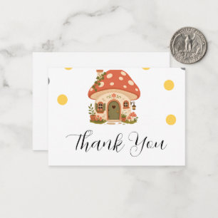 Cartão De Notas Casa de Cogumelo Caprichosa Obrigado