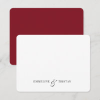 Casais Personalizados - Papel de Carta Vermelho Bo