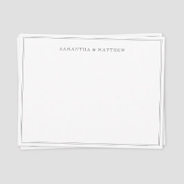 Cartão De Notas Casal de Borda Dupla Preta