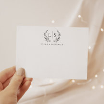 Casal Elegante Greenery Wreath Monograma