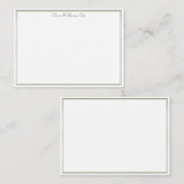 Cartão De Notas Casal Simples de Casamento de Frame Dourado Duplo