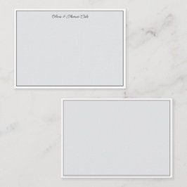 Cartão De Notas Casal Simples Moderno Mínimo de Casamento de Chapa