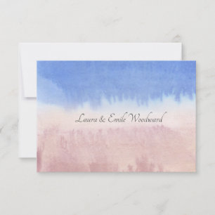 Cartão De Notas Casal Wash de Aquarela Novas Semanas Personalizada