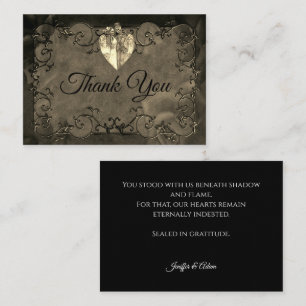 Cartão De Notas Casamento Dark Gothic de Halloween