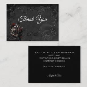 Cartão De Notas Casamento Dark Gothic Halloween