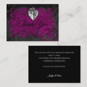 Cartão De Notas Casamento Dark Gothic Halloween