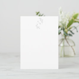 Cartão De Notas Casamento de Arte Floral do Monograma Boho Cherry 