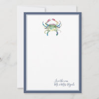 Casamento de Caranguejo à beira-mar Obrigado Cartõ