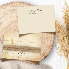 Cartão De Notas Casamento de Grama Russo de Casal Moderno Simples