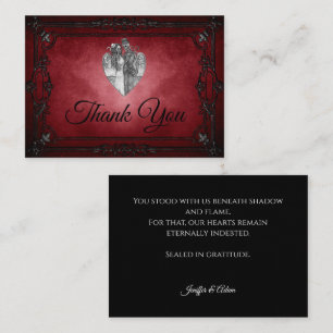 Cartão De Notas Casamento de Halloween Alternativo Dark Gothic