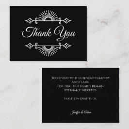 Cartão De Notas Casamento de Halloween Alternativo Dark Gothic