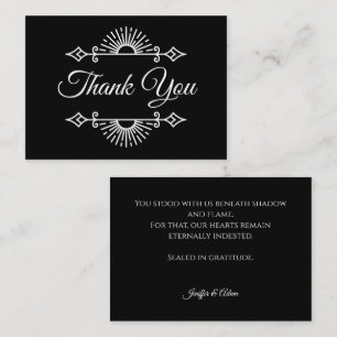 Cartão De Notas Casamento de Halloween Alternativo Dark Gothic