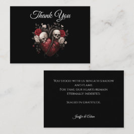 Cartão De Notas Casamento de Halloween Alternativo Dark Gothic