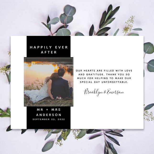 Cartão De Notas Casamento de Mini Foto de Orçamento Obrigado (Criador carregado)