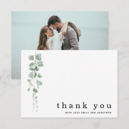 Cartão De Notas Casamento de Nomes de Fotos de Eucalyptus Sage Mui