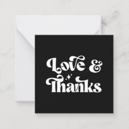 Cartão De Notas Casamento de Obrigados e Amor Moderno Retroativo