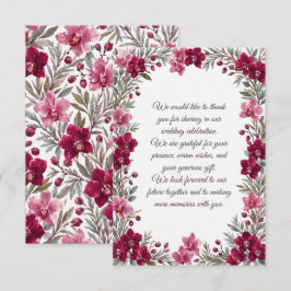 Cartão De Notas Casamento de Orquídeas