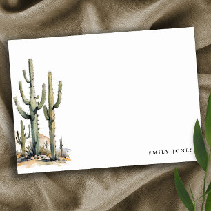 Cartão De Notas Casamento de Paisagem do Deserto do Boho Cactus Oc
