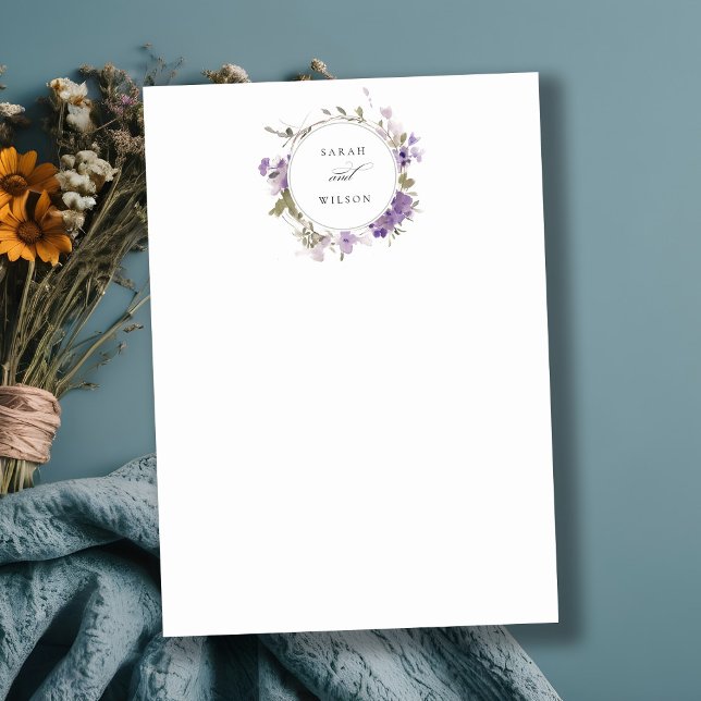 Cartão De Notas Casamento de Terra Floral do Elegante Rustic Meado (Criador carregado)