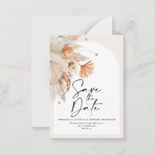 Cartão De Notas casamento do terracotta pampas do orçamento salvo