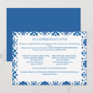 Cartão De Notas Casamento moderno de mosaicos azuis no verão medit