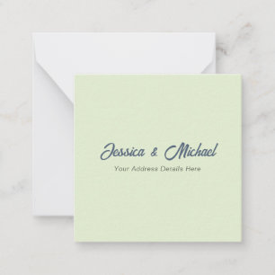 Cartão De Notas Casamento Moderno Elegante Simples Profissional