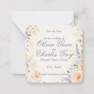 Cartão De Notas Casamento no Jardim de Primavera Salve a Data