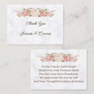 Cartão De Notas Casamento Personalizado Da Flor De Rosa Elegante O