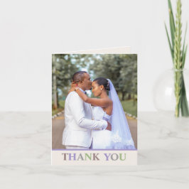 Cartão De Notas Casamento Personalizado De Amor Moderno Obrigado