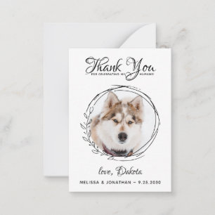 Cartão De Notas Casamento Personalizado De Cachorro De Fotos De Pe