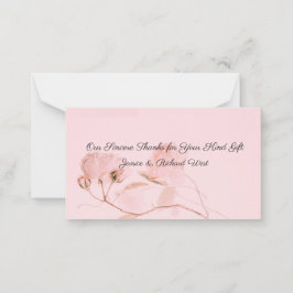 Cartão De Notas Casamento Romântico de Rosa Rosa Rosa Rosa Mole Ob