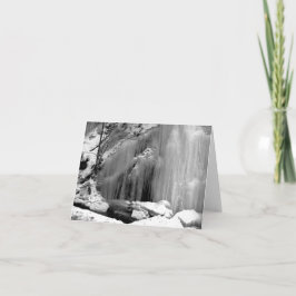 Cartão De Notas Cascata branca e negra congelada