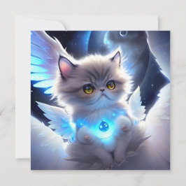 Cartão De Notas Cat Angel Fantasy