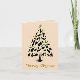 Cartão De Notas Cat Lover Christmas Tree 2