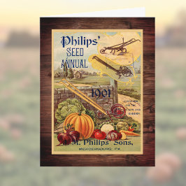 Cartão De Notas Catálogo de Fazendas de Pacotes de Semente Arte de