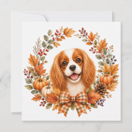 Cartão De Notas Cavalier King Charles Outono