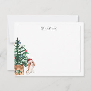 Cartão De Notas Cavalier King Charles Spaniel árvore de Natal