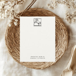 Cartão De Notas Cavalo Equestre da Mesa do Nome Personalizado