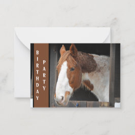 Cartão De Notas Cavalo Ginger na Fazenda Apenas uma garota que ama
