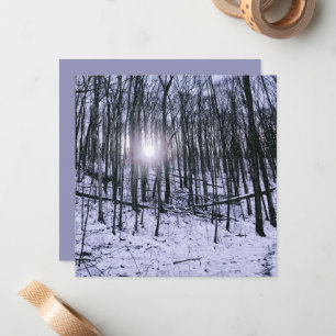 Cartão De Notas Cena de Inverno Nascer do Sol e Neve