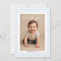 Chá de Bebê do Ursinho Little Heart Blue Gingham
