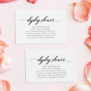 Cartão De Notas Chá de Exibição de Bebê Bridal do Script Elegante