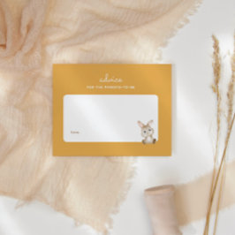 Cartão De Notas Chá de fraldas Coelho Coelho Parentalidade Amarelo